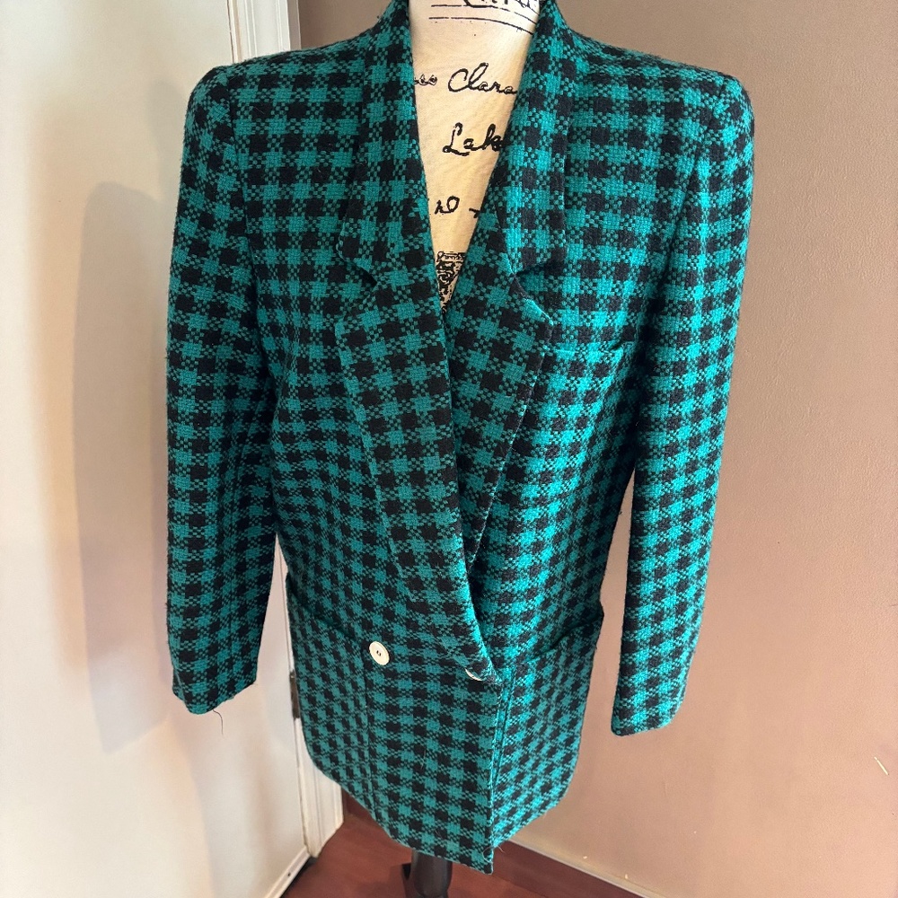 Vintage Spitalnick plaid wool blazer